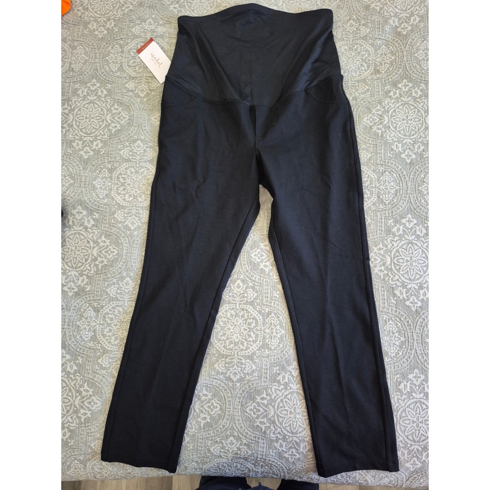 Isabel Maternity by Ingrid &‎ Isabel Black Crossover Panel Jeggings Size Medium